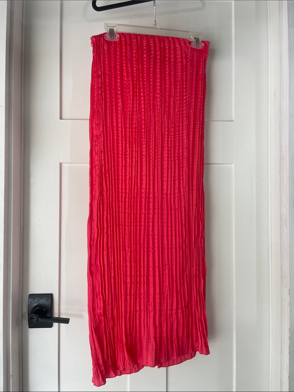 a new day Bright Red Pleated Maxi Skirt
